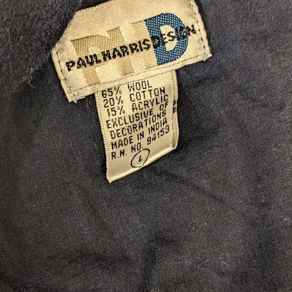 Vintage Paul Harris Jacket Cardigan Sweater Womens Large Leaf Boho 1990s Autumn - Picture 2 of 13